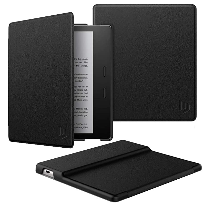 Case Fits AllNew Kindle Oasis 10th Generation 2019 Release 9th Generation 2017 Release Premium PU Leather Lightweight Shell Crushproof Cover with Auto WakeSleep Black