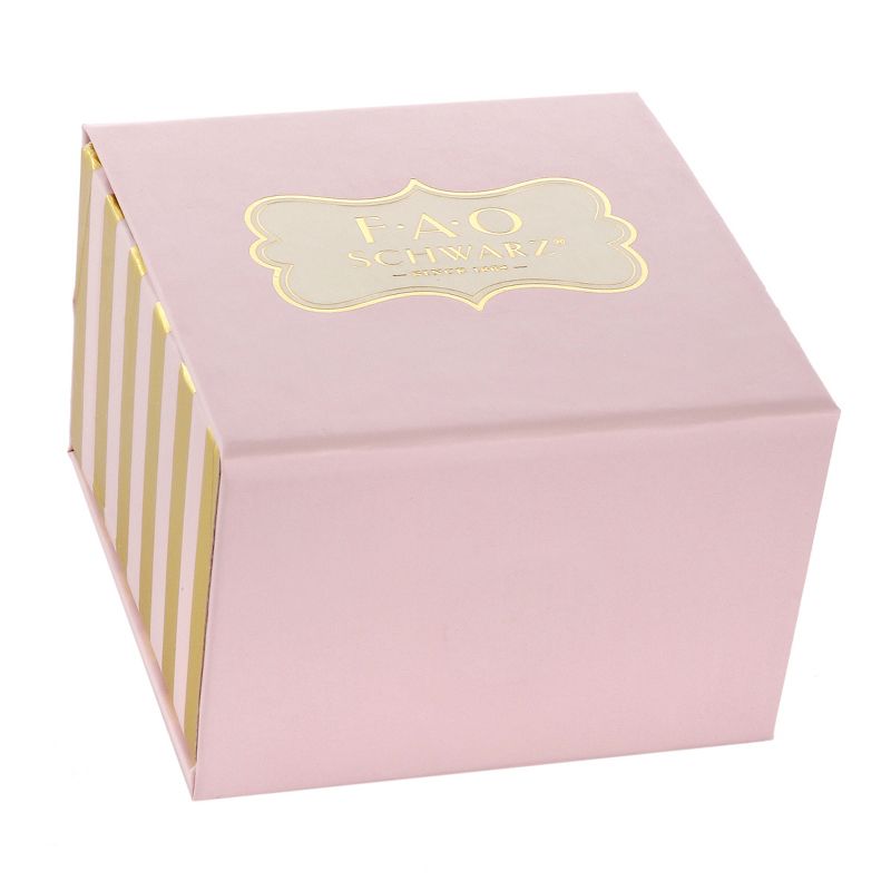 FAO Schwarz Sterling Silver Cross Pendant Necklace with Crystal Stone Accent