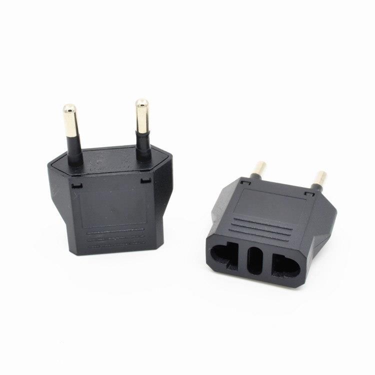 1 pcs US To EU 4.0mm Plug Adapter  American To Euro Europe European Travel Power Adapter AC Converter Electrical Outlet Socket