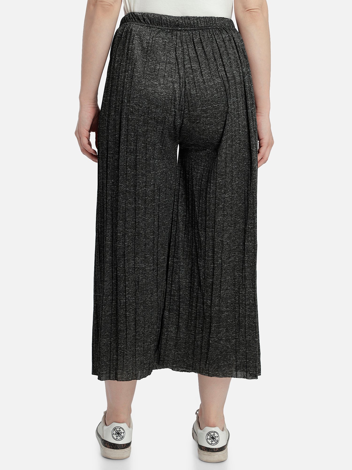 Aditi Wasan Charcoal Relaxed Fit Pleated Culottes