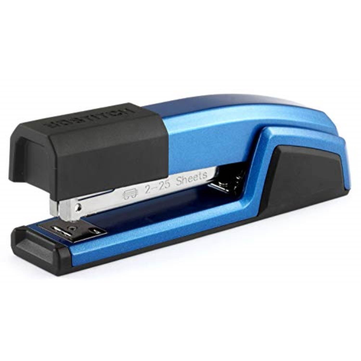 Bostitch Epic All Metal Antimicrobial Stapler with Integrated Staple Remover and Staple Storage (B777-BLUE)