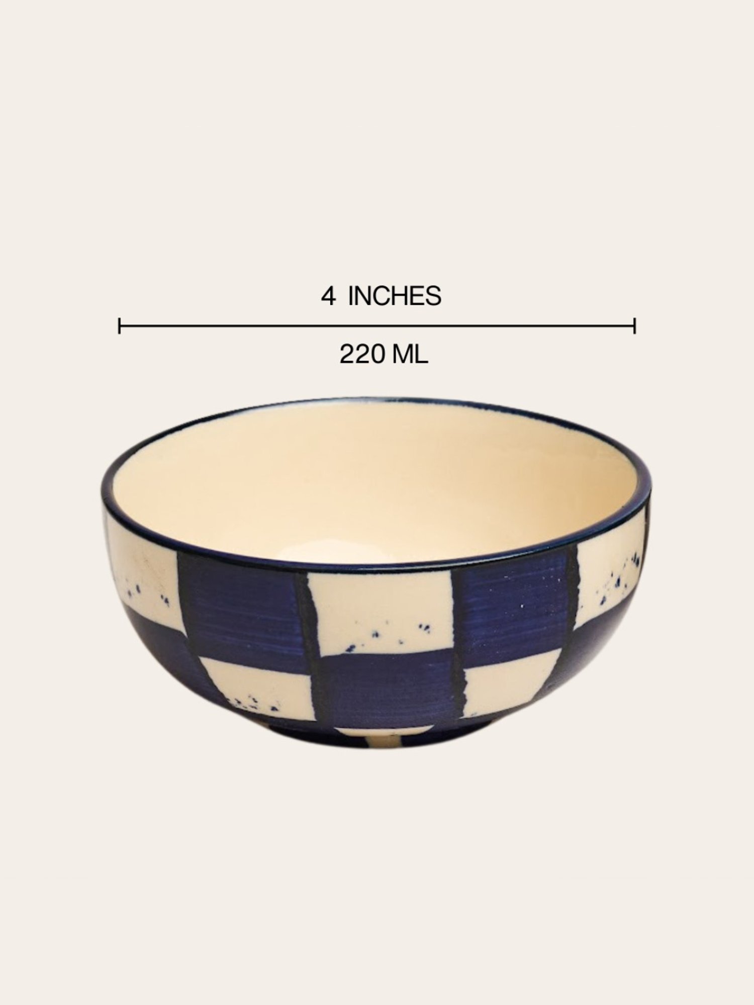 BlackCarrot Black & White Ceramic Dip Bowls Set of 2