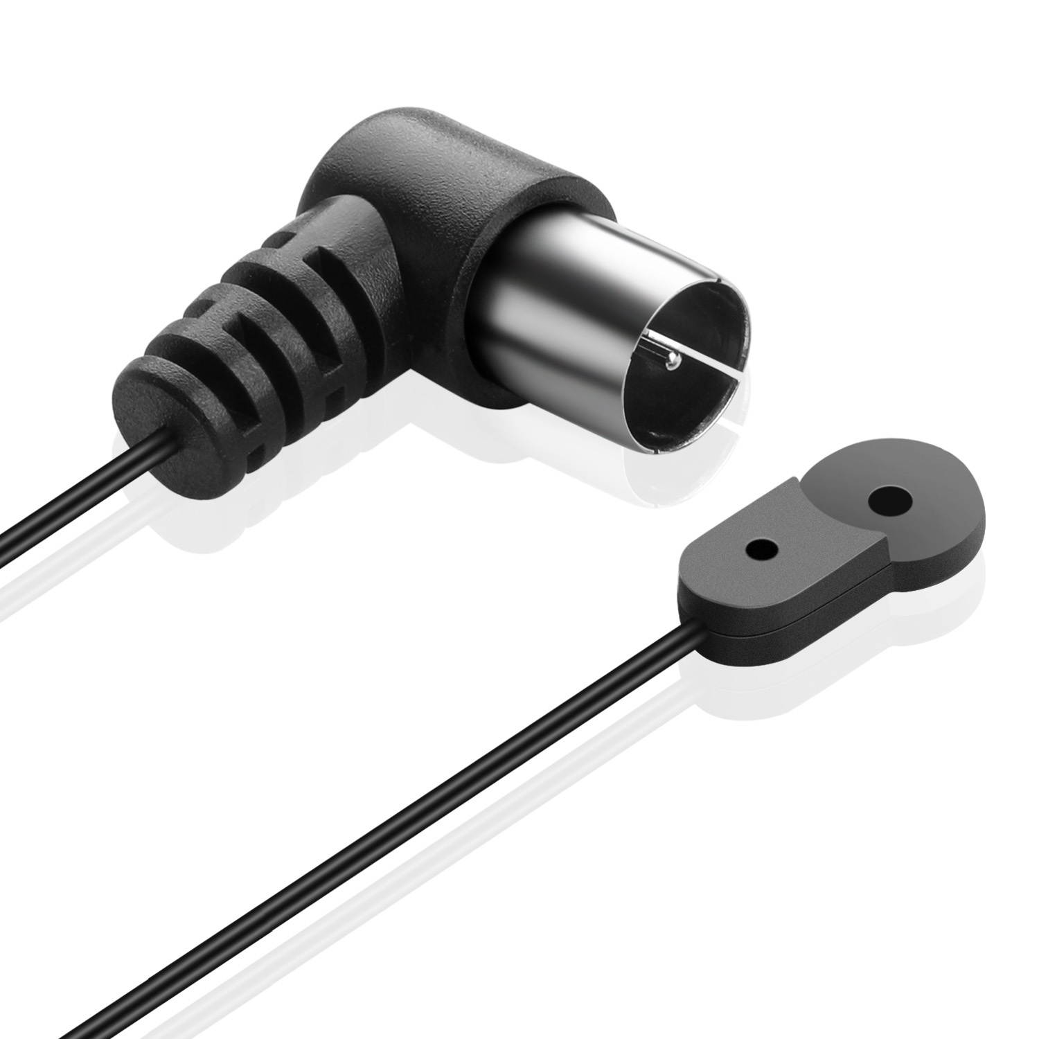 FM Indoor Antenna 75 Ohm for Radio Stereo Receiver (5 Ft) Coax Coaxial F Type Male Plug Wire Cable Cord Adapter Connector UNBAL for Yamaha JVC Sony BOSE Panasonic Home Audio Sound System