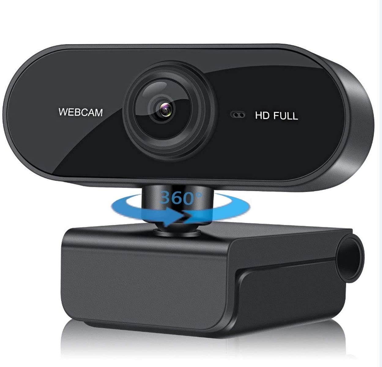 Webcam with Microphone for Desktop, Laptop 1080P HD Live Streaming, Auto Focus, USB Plug and Play, Computer Camera for Laptop/PC/Mac, Online Studying,Video Calling and Conferencing