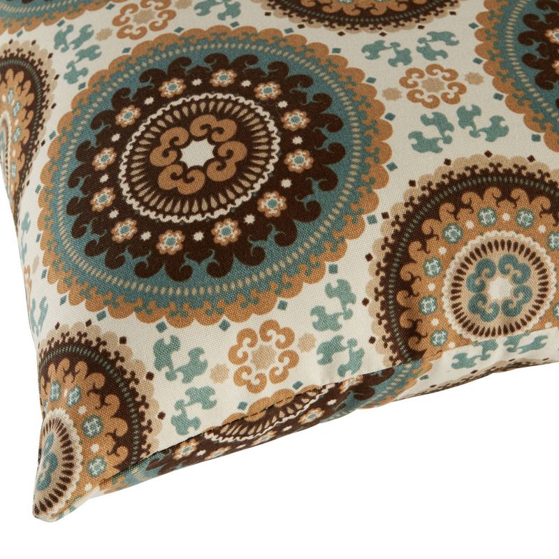 Set of 2 Spray Medallion Outdoor Rectangle Throw Pillows - Kensington Garden