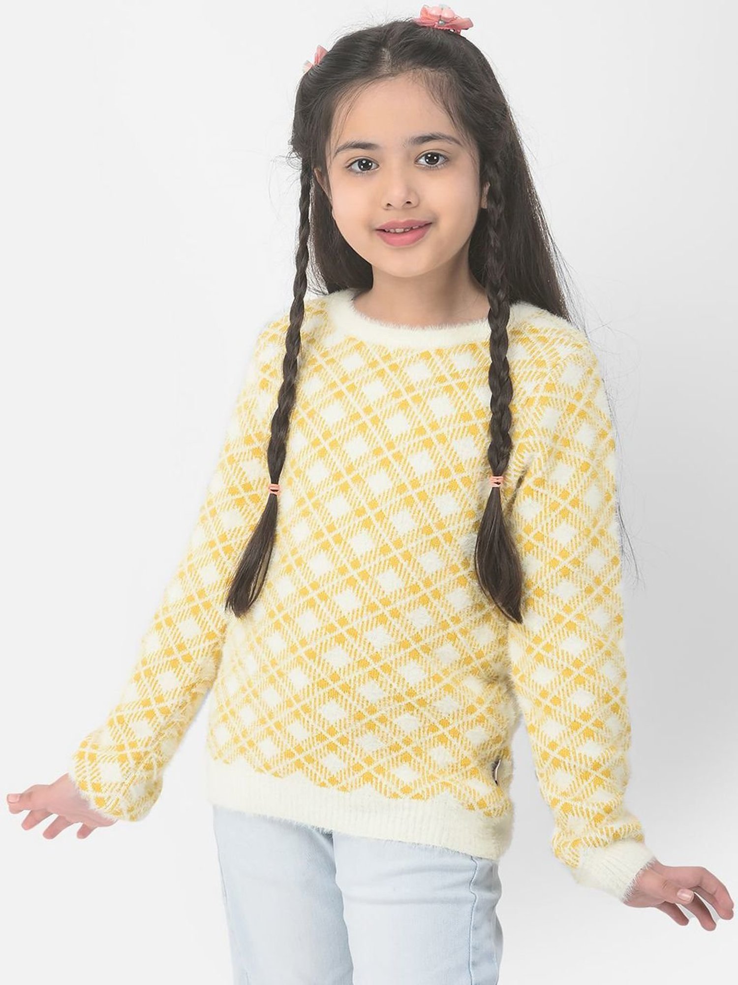 KIDS ONLY Maroon Textured Pattern Full Sleeves Sweater