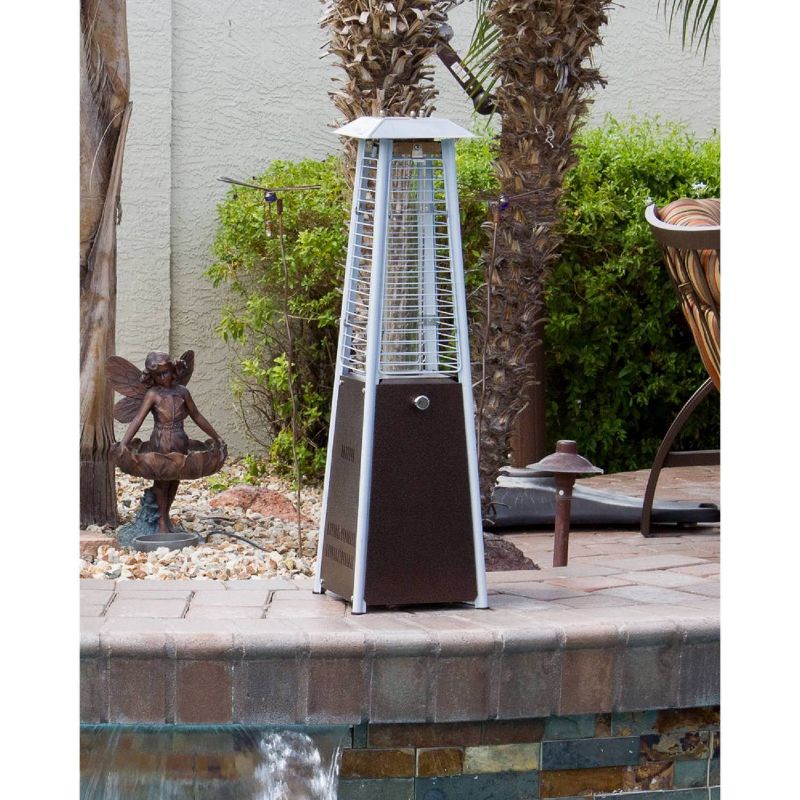 Portable Glass Tube Outdoor Patio Heater - Bronze - AZ Patio Heaters