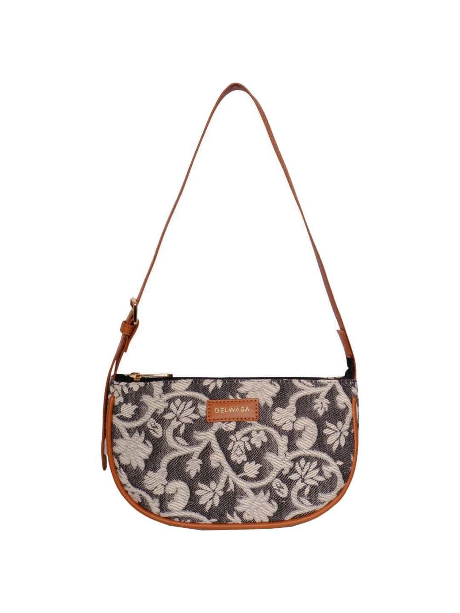 BELWABA Grey Printed Small Shoulder Bag