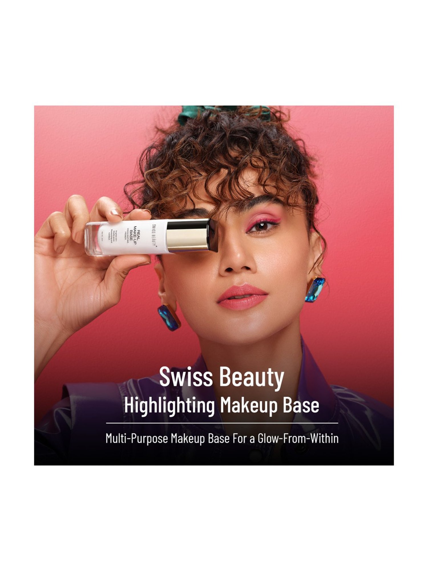 SWISS BEAUTY Real Make-Up Base Highlighting Primer Pink Tint - 32 ml