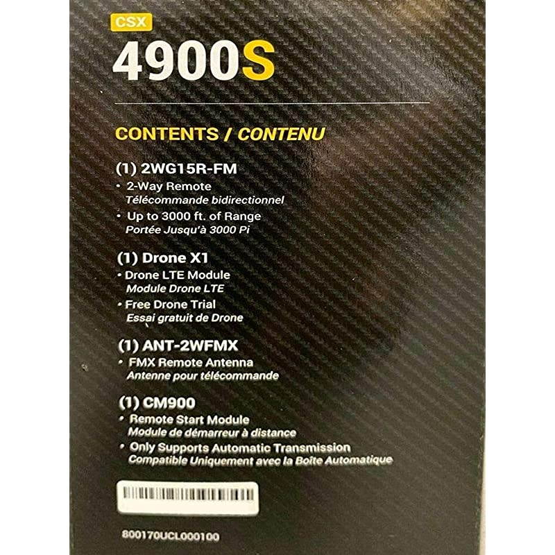 CSX4900-S 4-Button 2-Way, 3000' Remote Start System w/Drone X1LTE