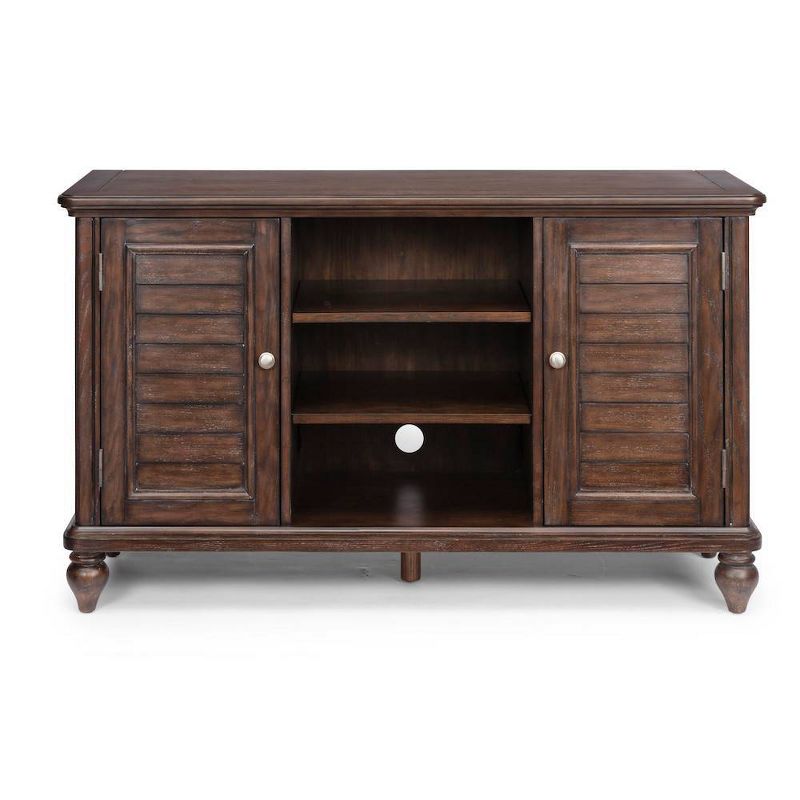 60" Southport Entertainment Center Dark Aged Oak - Home Styles