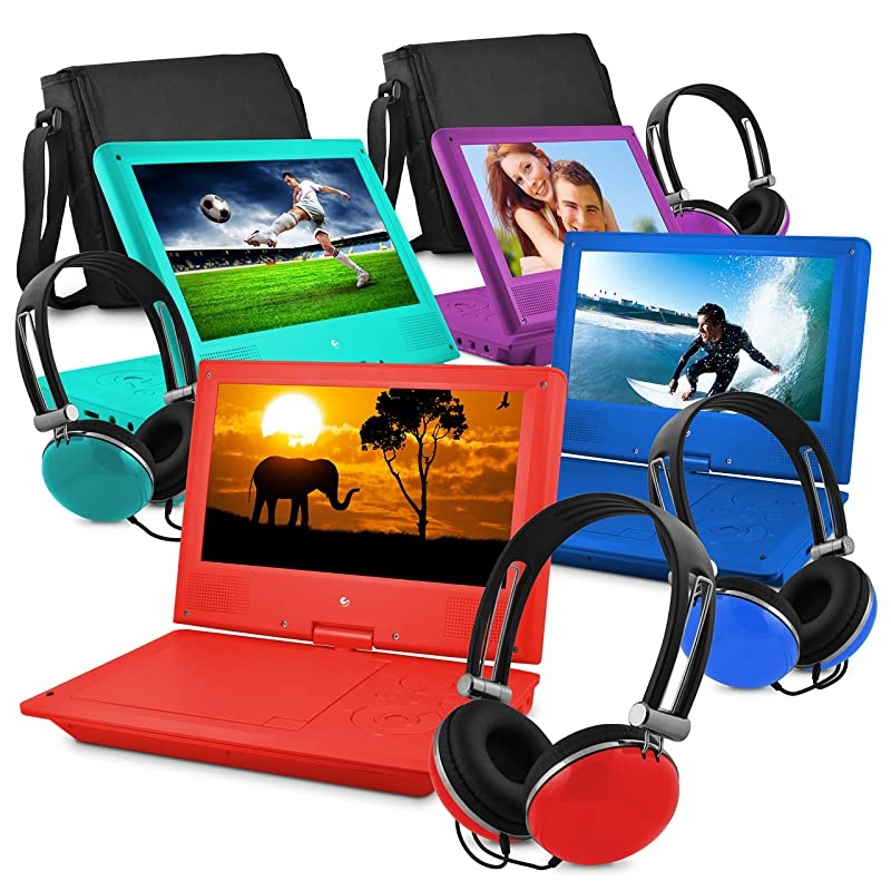 9 Portable DVD Player with Matching Headphones and Bag EPD909tl