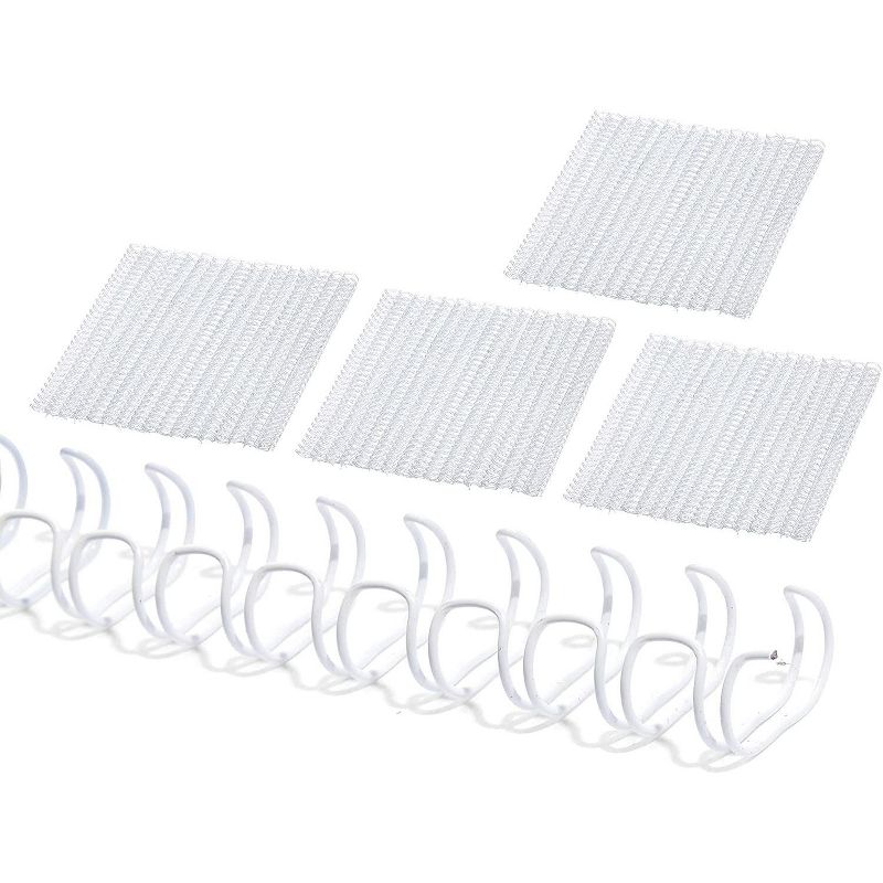 Stockroom Plus 100-Pack White Double Loop Wire Spiral Binding Coils Spines for 60 Sheets, 10.5"x5/16", 3:1 Pitch