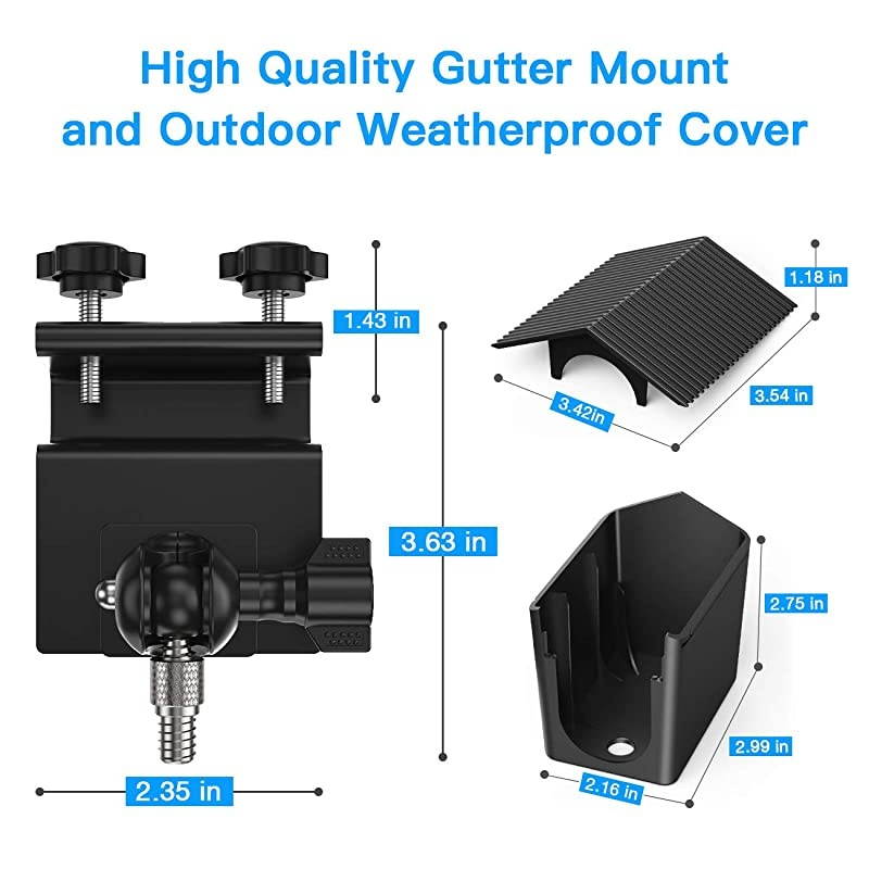 Gutter Mount and Protective Case for Arlo HD CameraBlack 1 Pack by