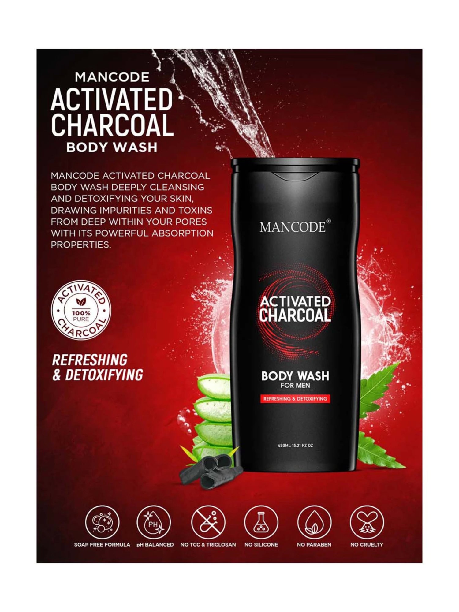 Spruce Shave Club Charcoal Body Wash - 200 gm