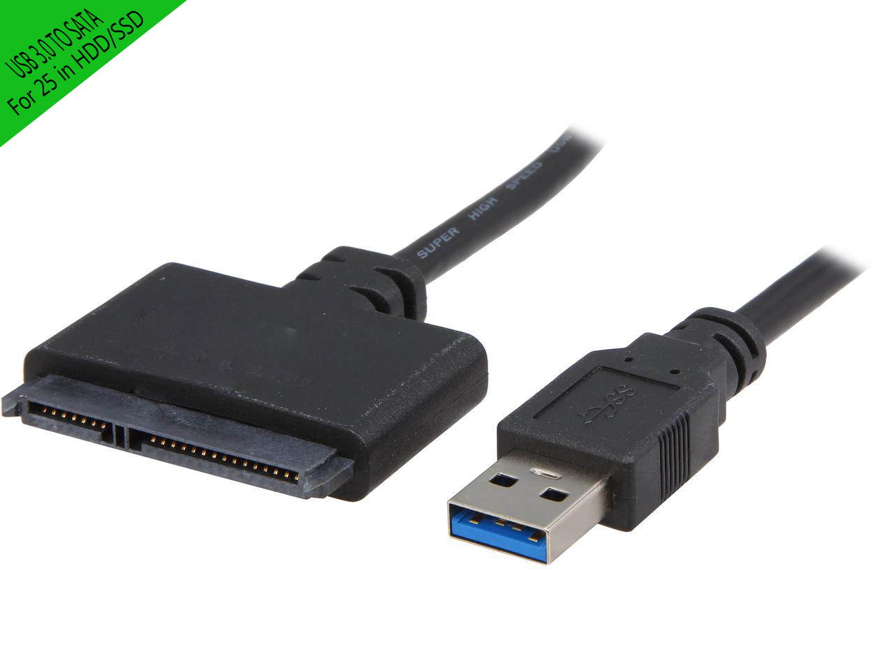 USB 3.0 to SATA Adapter , USB 3.0 to 2.5" SATA III Hard Drive Adapter Cable, Support UASP function- SATA to USB 3.0 Converter up to 6Gps for SSD/HDD, plug and play - Black