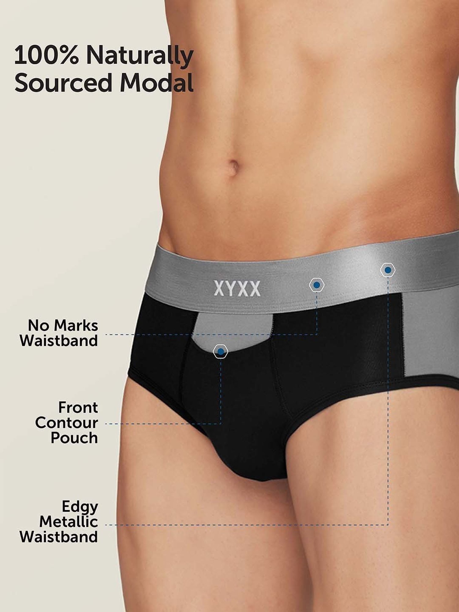 XYXX Multicolor Micro Modal Briefs - Pack of 3
