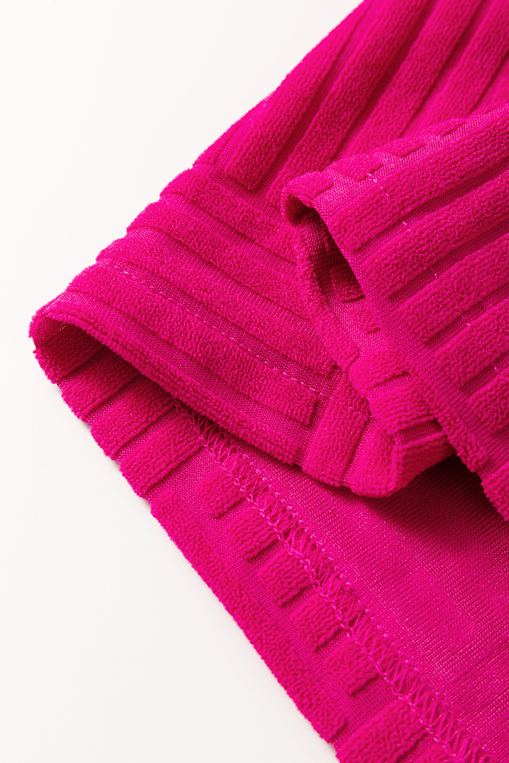 Gray Textured Wide Leg Overall with Pockets