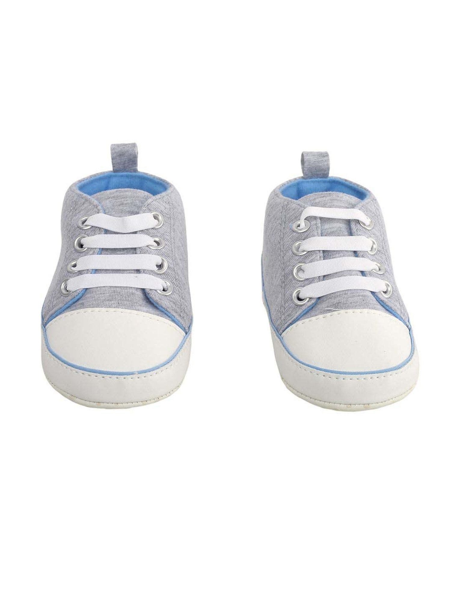 Baby Moo Kids Grey & White Casual Booties