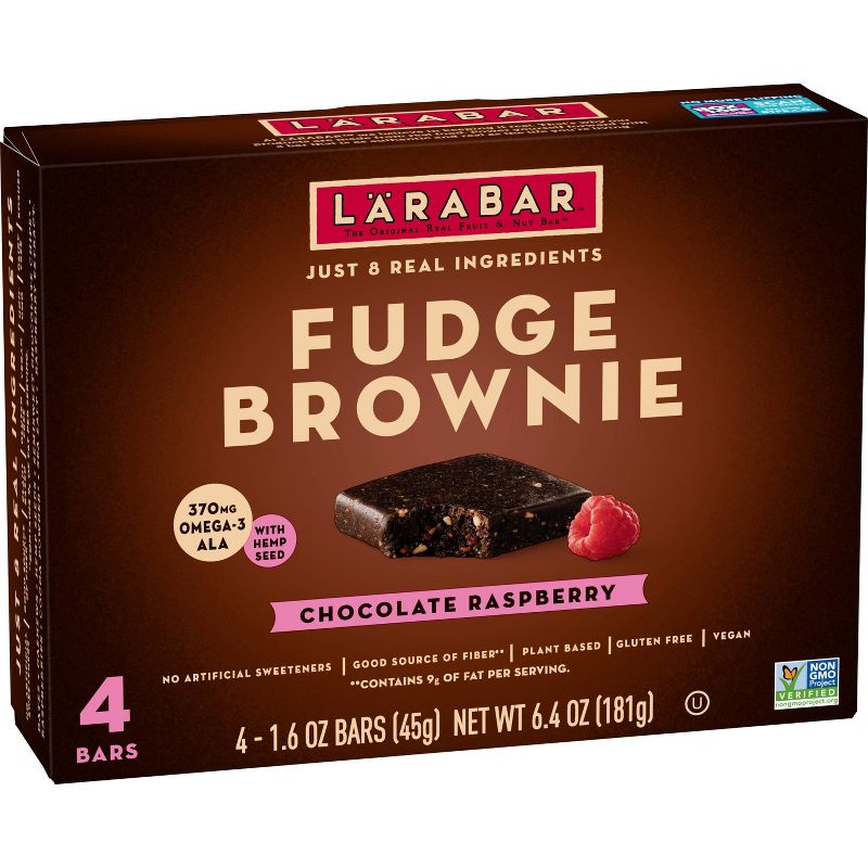 Larabar Raspberry Brownie Snack Bar - 4ct/6.4oz
