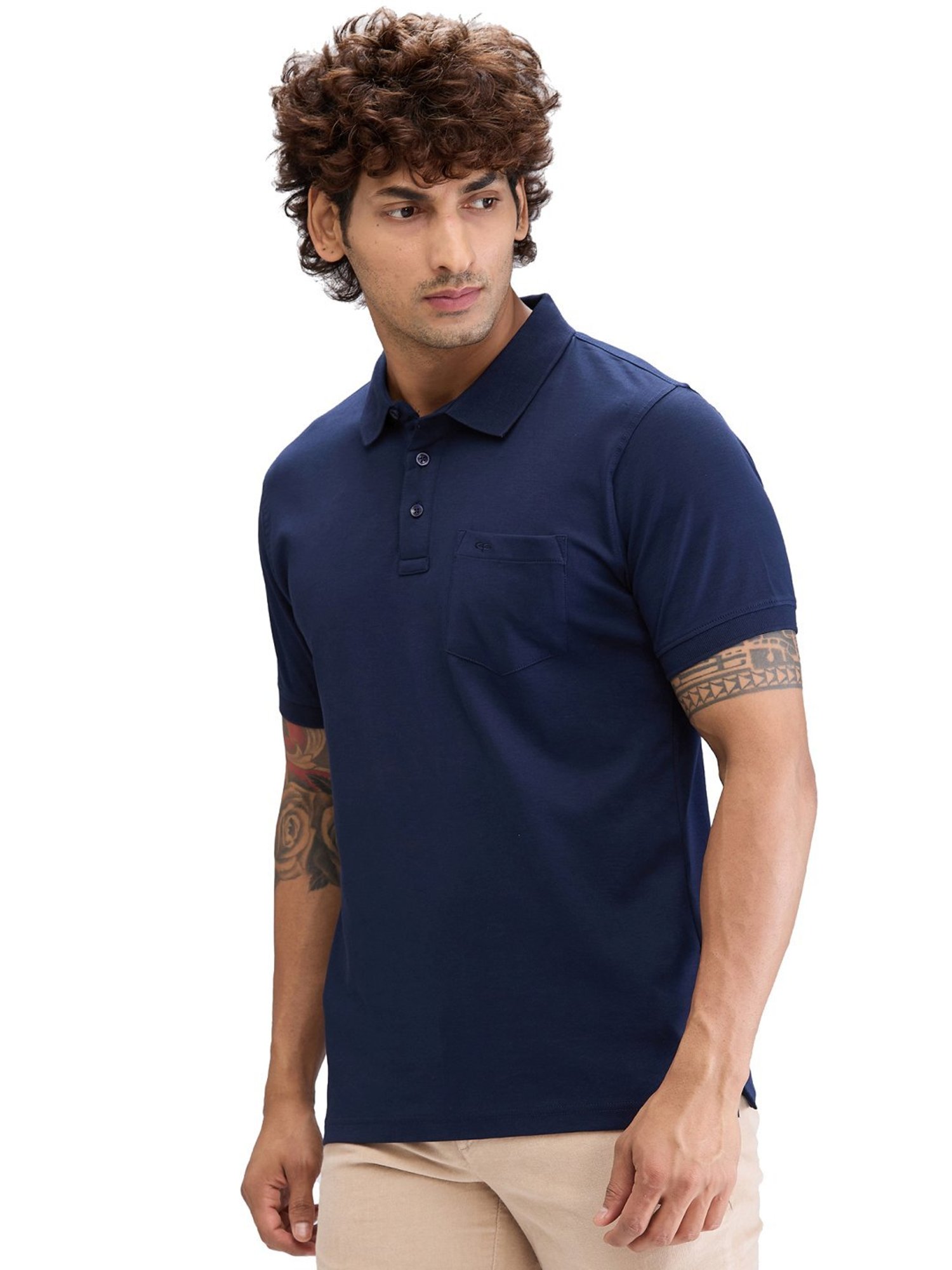 Colorplus Blue Regular Fit Polo T-Shirt