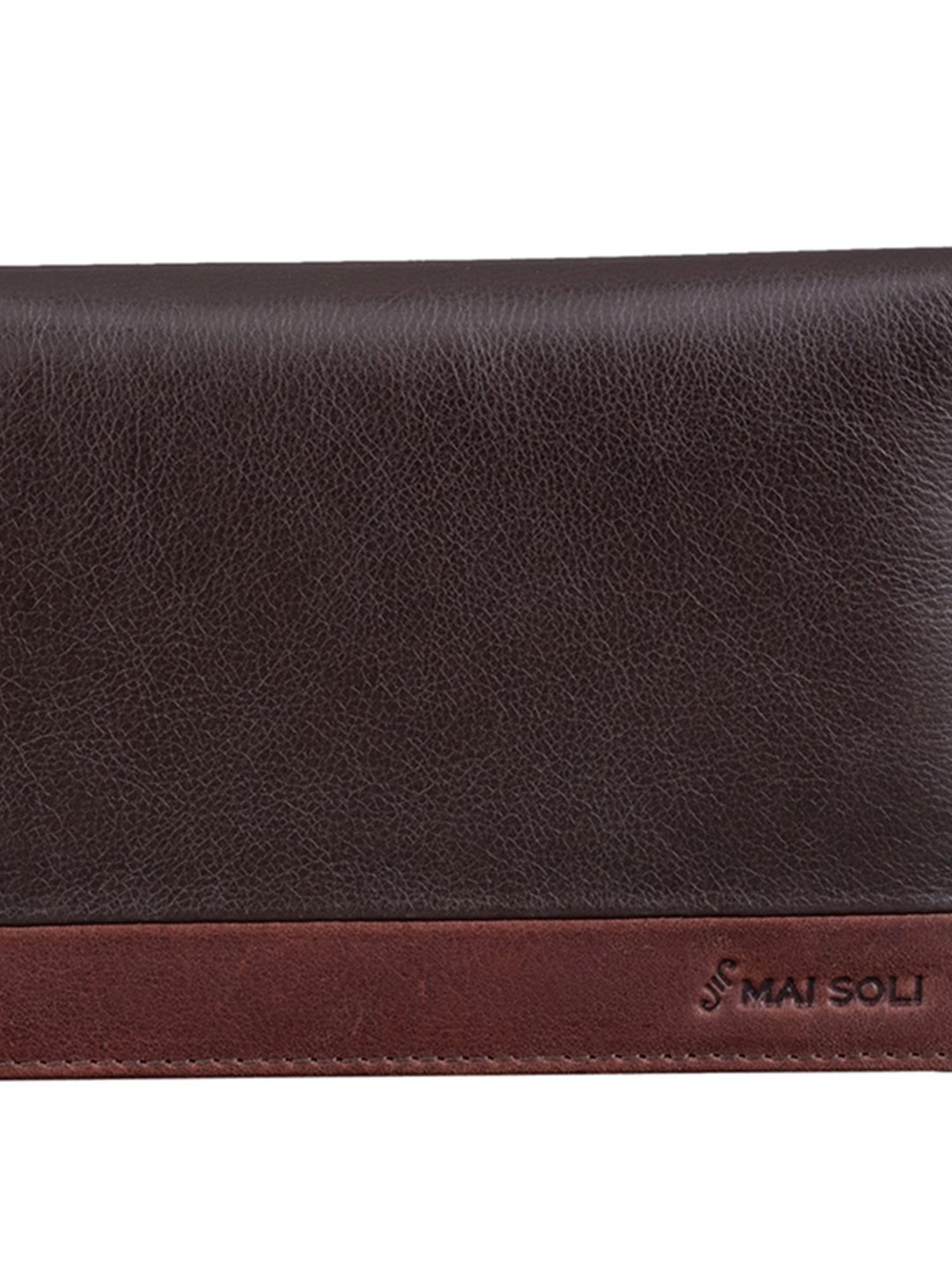 Mai Soli Antique Brown Solid Passport Holder