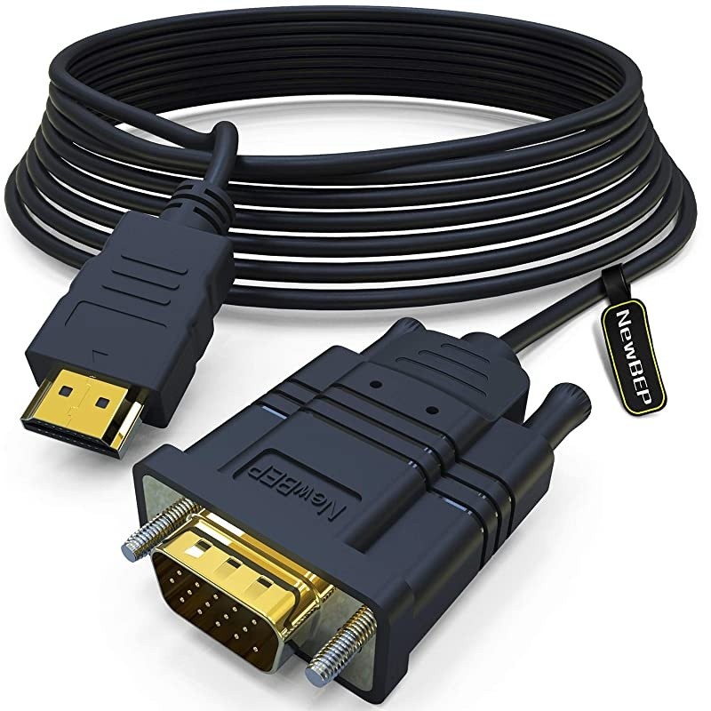 HDMI to VGA Adapter Cable, 10Ft/3M Gold-Plated 1080P HDMI Male to VGA Male Active Video Converter Cord Support Notebook PC DVD Player Laptop TV Projector Monitor Etc