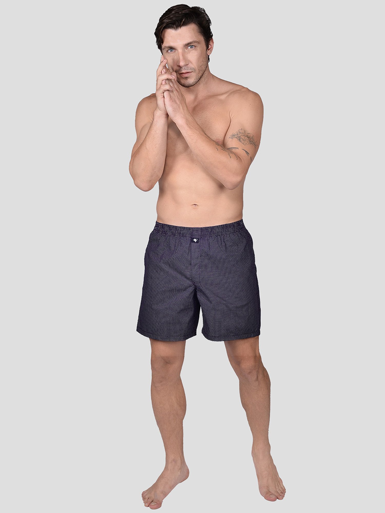 Frenchie Black Relaxed Fit Printed Boxers