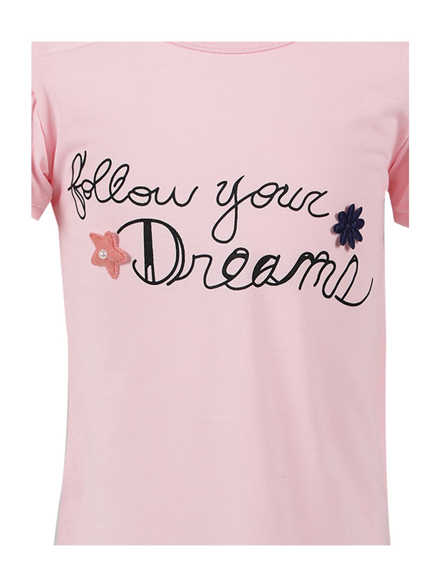 Passion Petals Kids Pink Cotton Printed Top