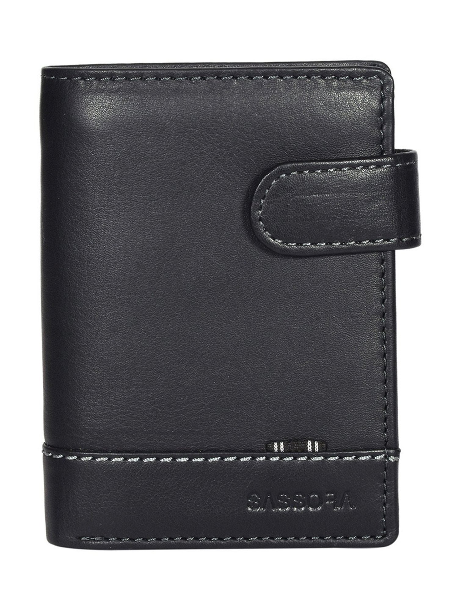 SASSORA Pablo Black Small Leather Notecase