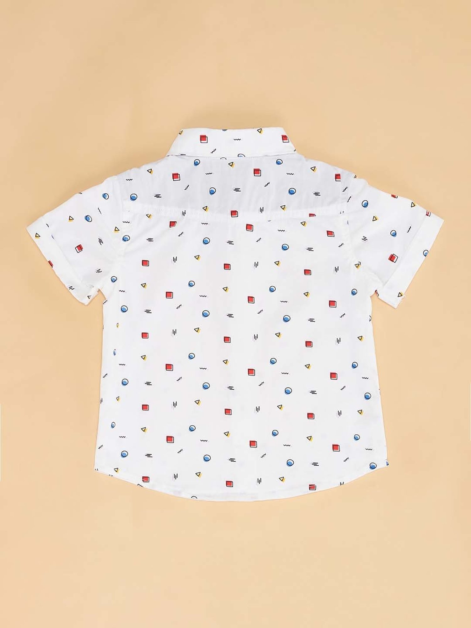 Pantaloons Baby White Cotton Printed Shirt