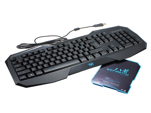 AULA LED Illuminated Ergonomic USB Multimedia Blue Backlight Backlit Gaming Keyboard Support OS Windows 98/2000/ME/XP 32bit Vista/Win7 32/64bit/Mac