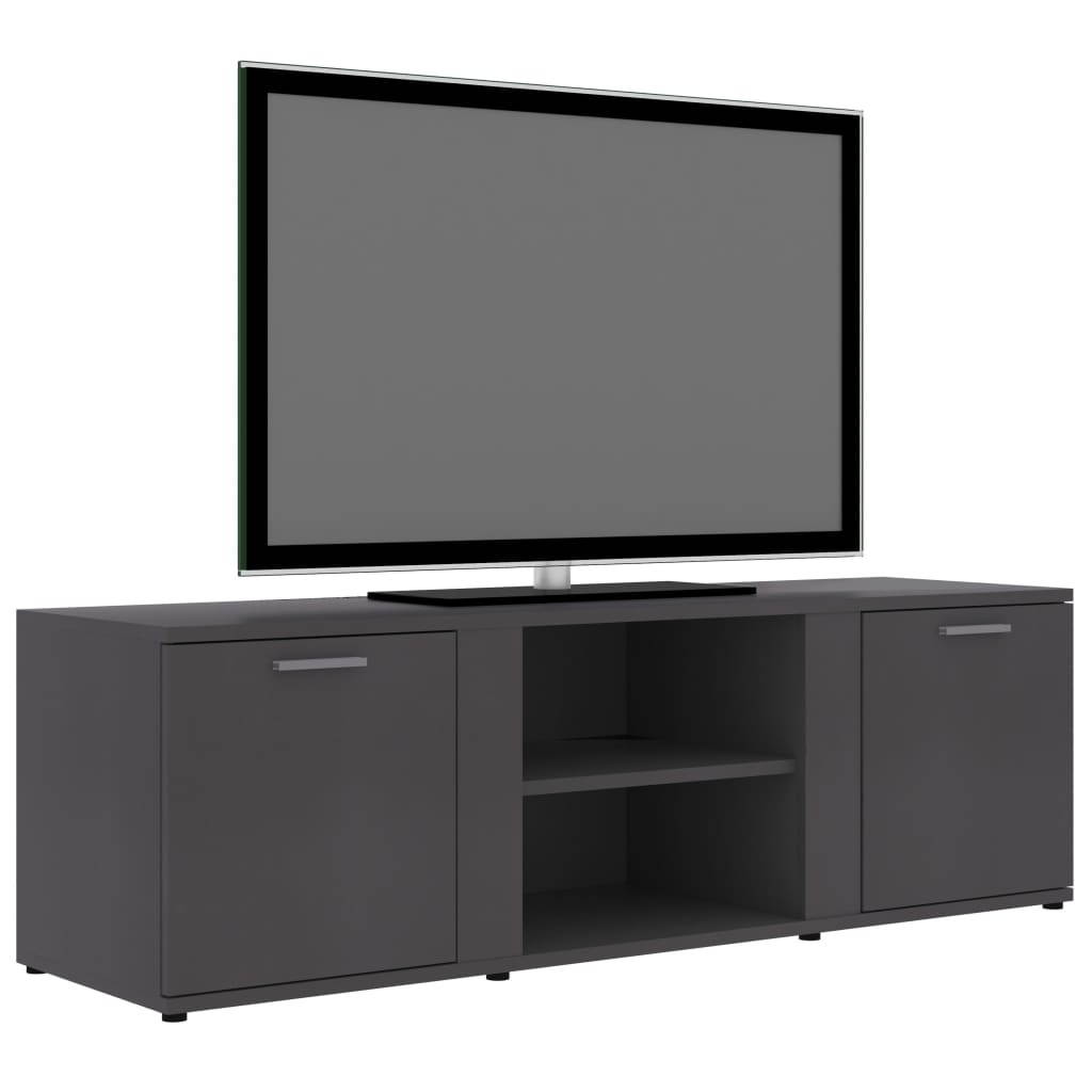 vidaXL TV Cabinet Gray 47.2" Chipboard Entertainment TV Media Stand Unit Rack