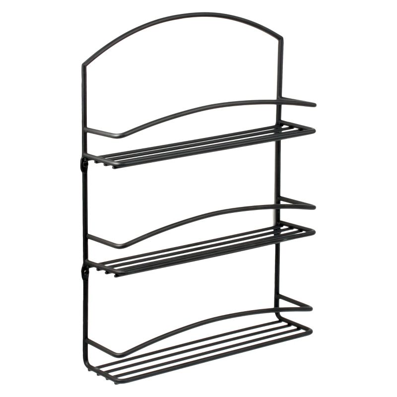 Wall Mount Spice Rack - Black