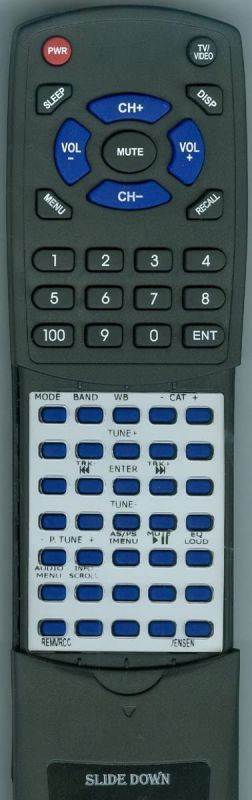 Replacement Remote Control for Jensen REMVRCC, VR209, VR182G3, JRV210, JRV212TB