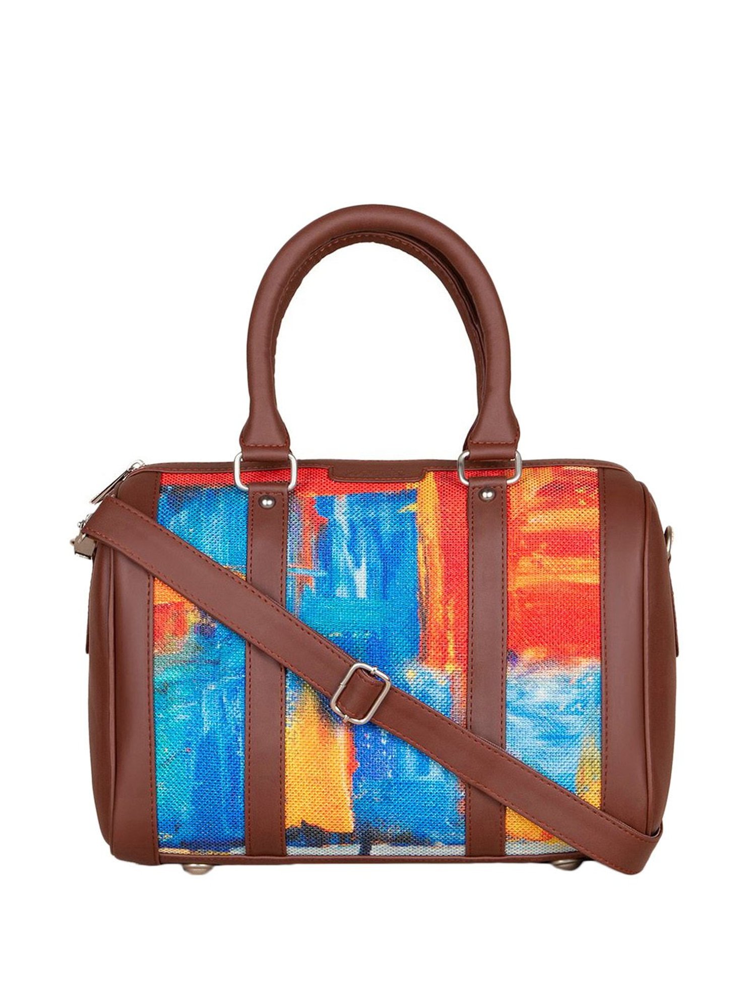 ZOUK Multicolor Printed Medium Handbag