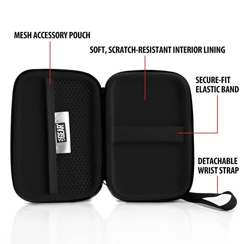 Protective Hard Shell Digital Voice Recorder Slim Case Audio Recorder Box for Lectures with Hard Shell Exterior Attachable Wrist Strap Interior Accessory Pocket Galaxy