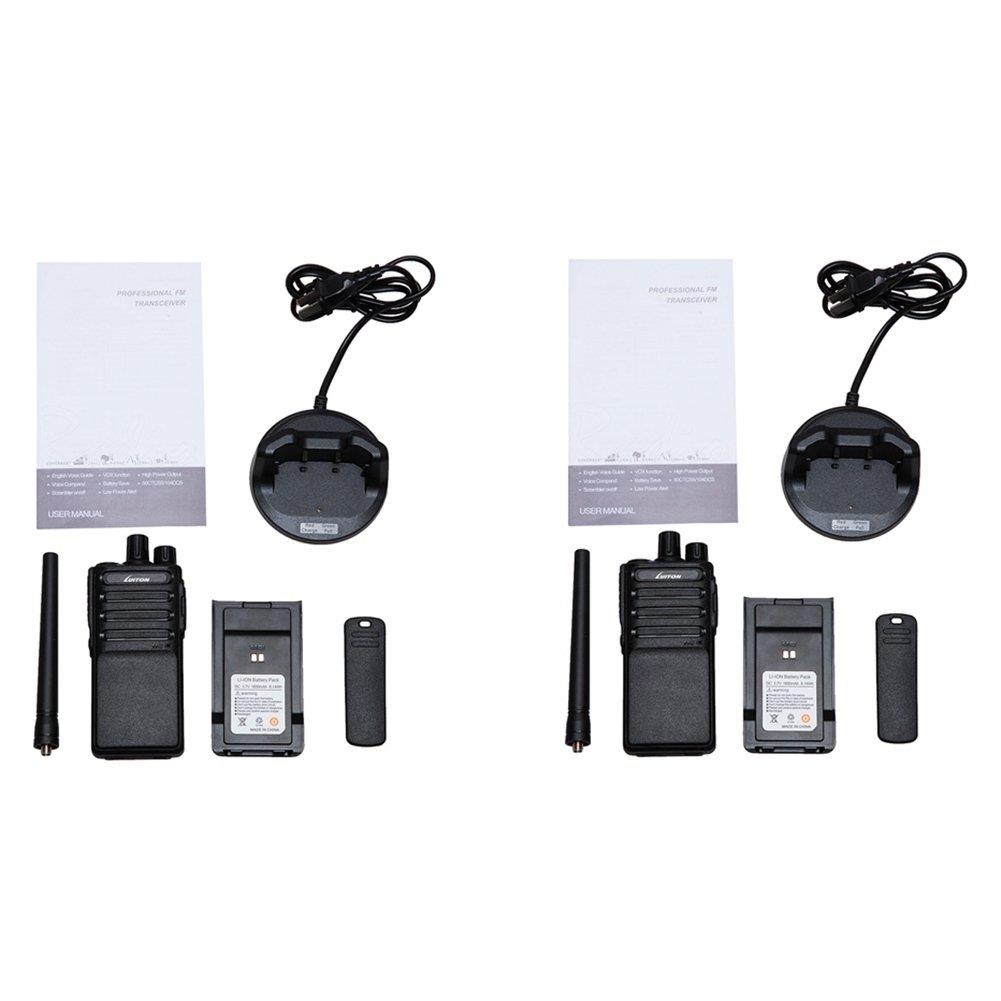 Walkie Talkies Voice Scrambler with Earpiece for Adults Outdoor CS Hiking Hunting Travelling Long Distance 2 Way Radios By Luiton (2 Packs)
