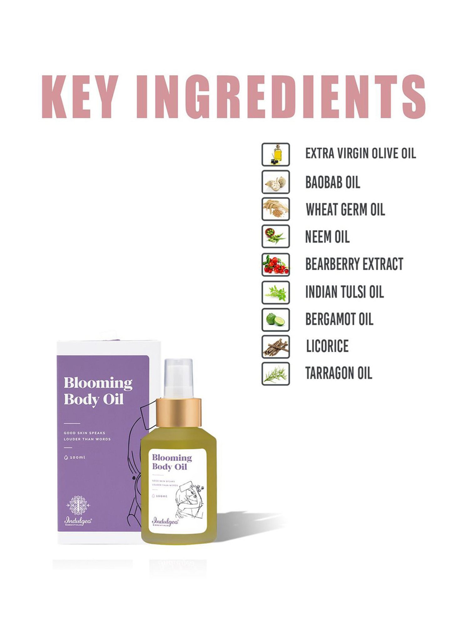 Indulgeo Essentials Blooming Body Oil - 100 ml
