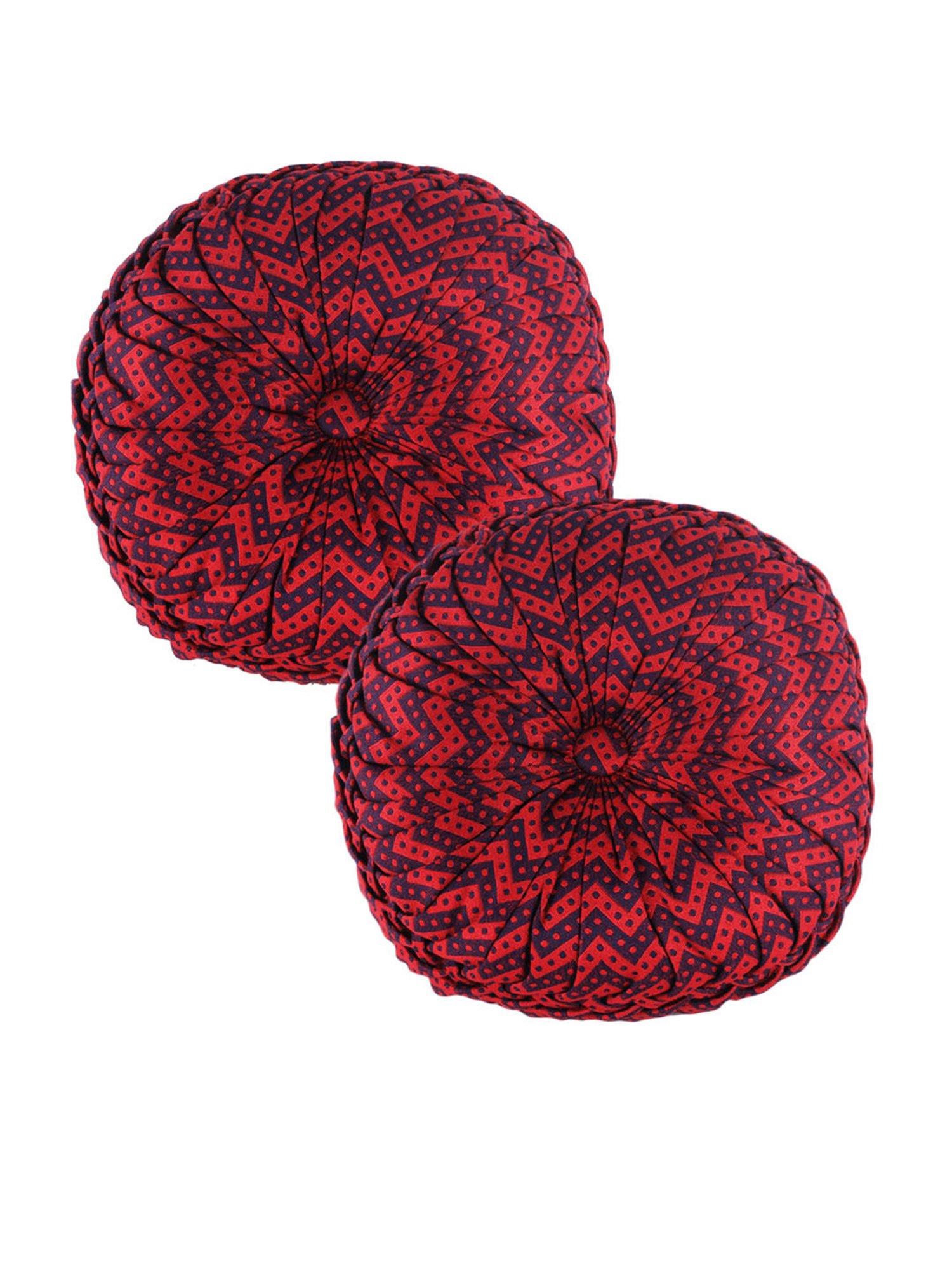 Romee Maroon Cotton Printed Cushions