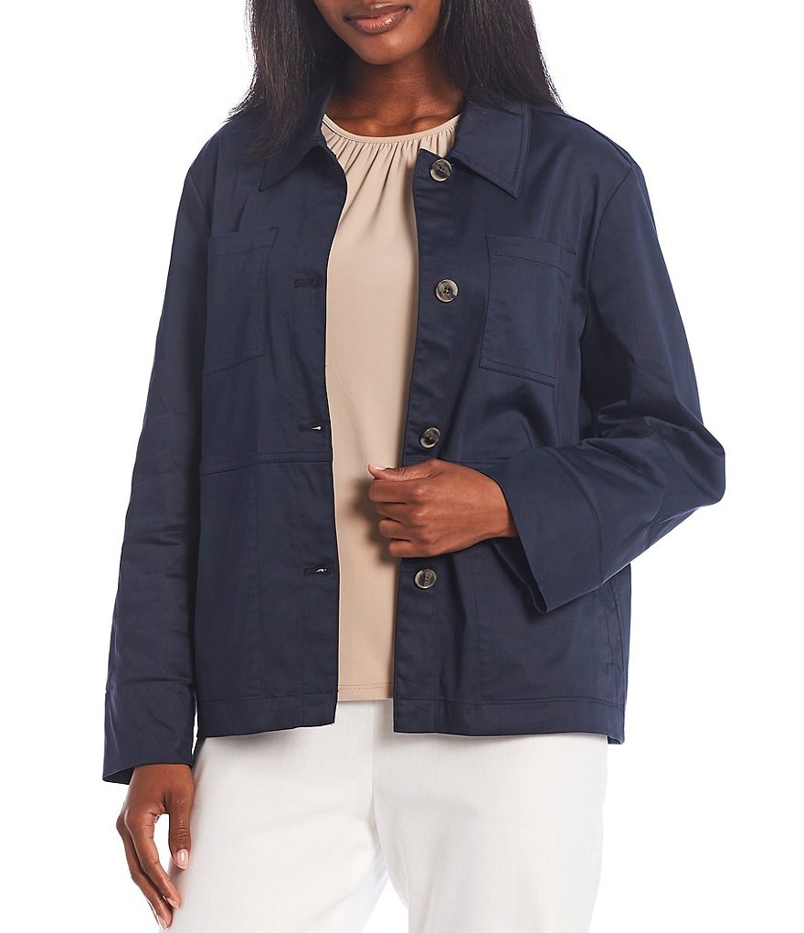 Preston & York Dallas Stretch Cotton Button Down Jacket