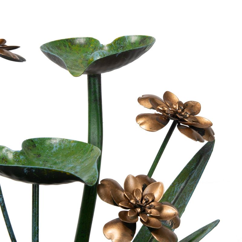 Lily Pad Indoor Water Fountain With Pump - Foreside Home & Garden