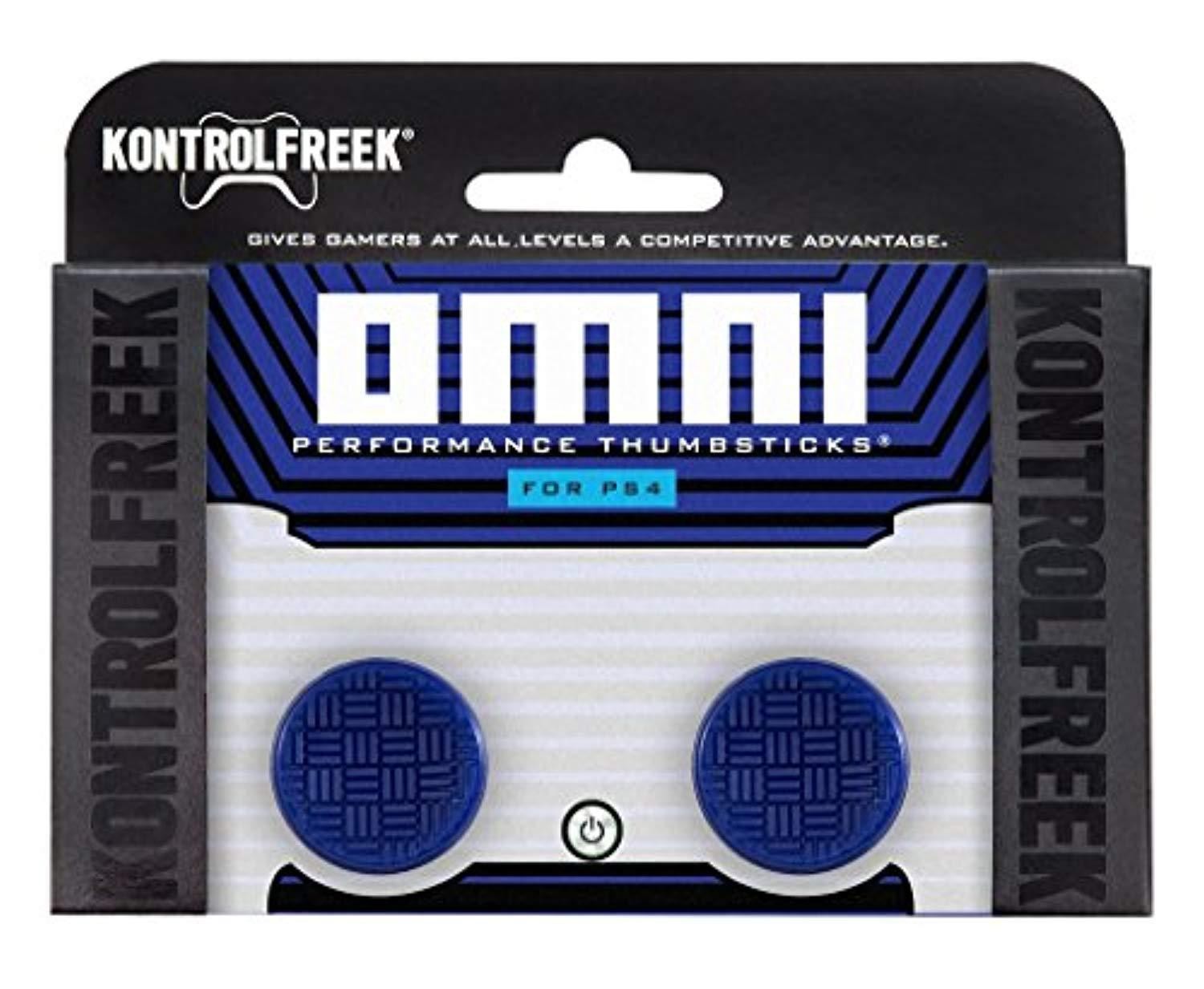 kontrolfreek omni for playstation 4 (ps4) controller | performance thumbsticks | 2 low-rise concave | blue