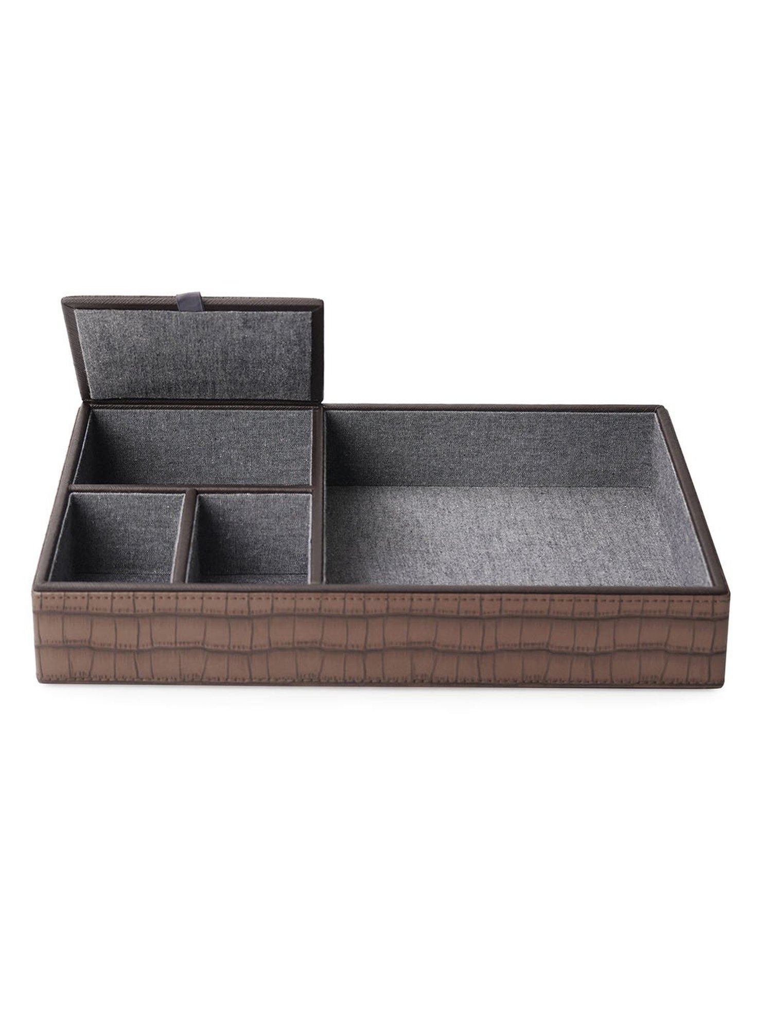 Pure Home and Living Brown Leather Organisers