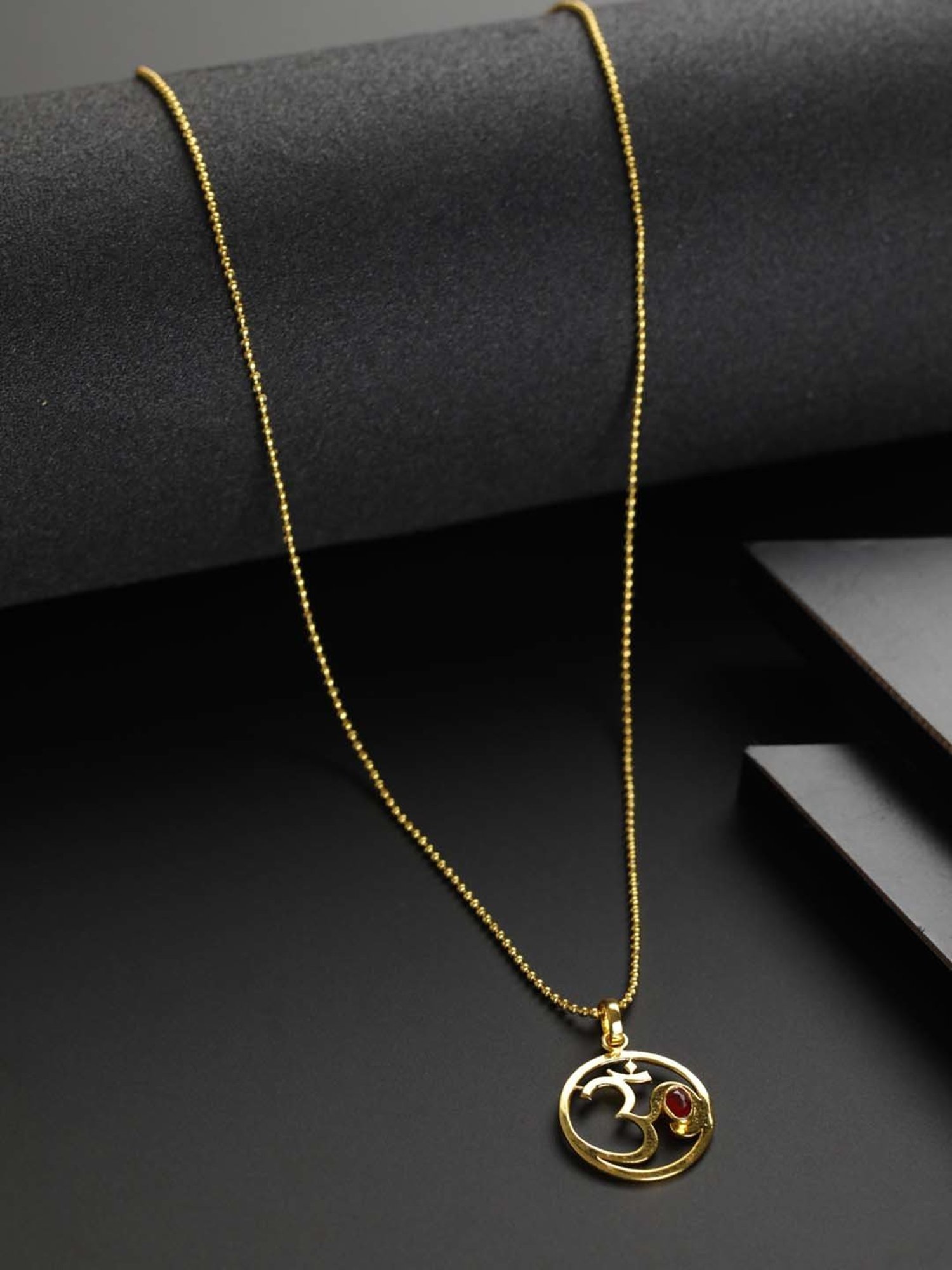 Bold by Priyaasi OM Gold-Plated Necklace for Men