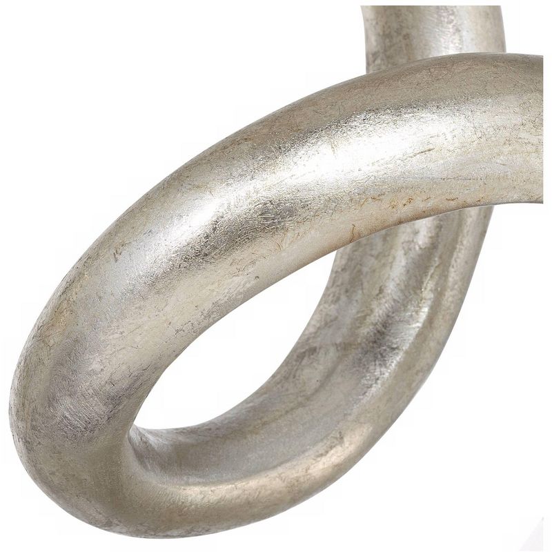 Studio 55D Slanted Spiral 16" High Silver Finish Modern Sculpture