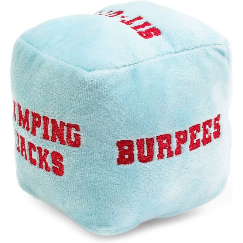 Blue Panda Set of 4 Plush Exercise Dice & Activity Cubes, 6-Sided Fitness Workout Games for Kids, 4"