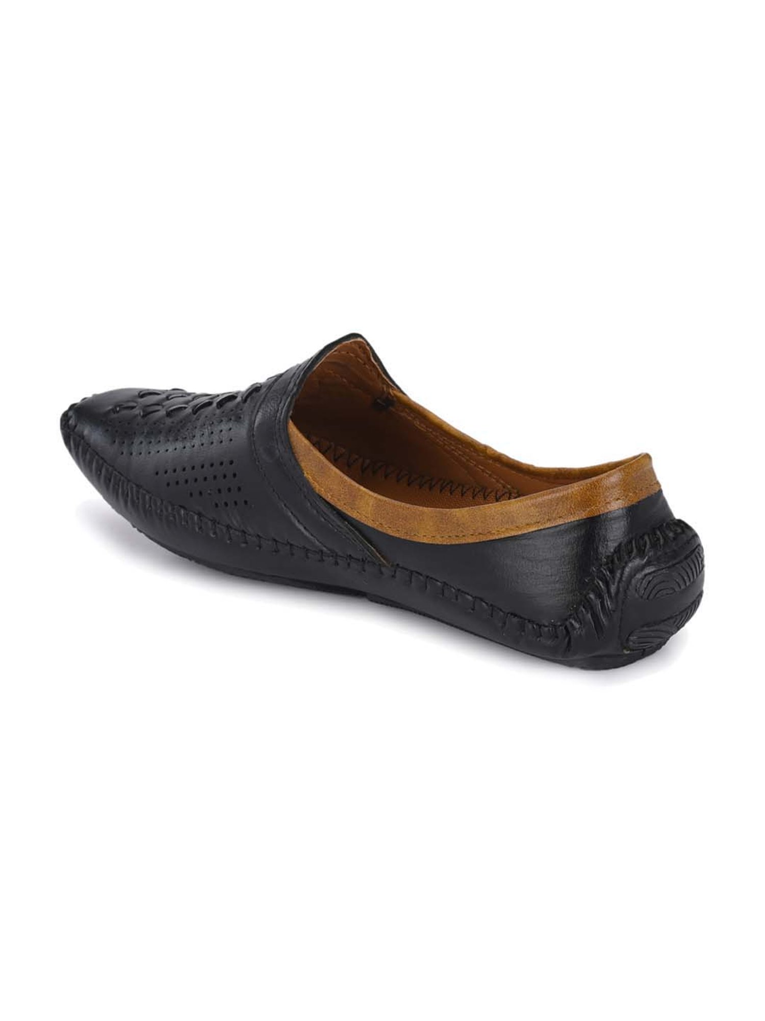 Walkstyle by El Paso Men's Black Casual Slip-Ons