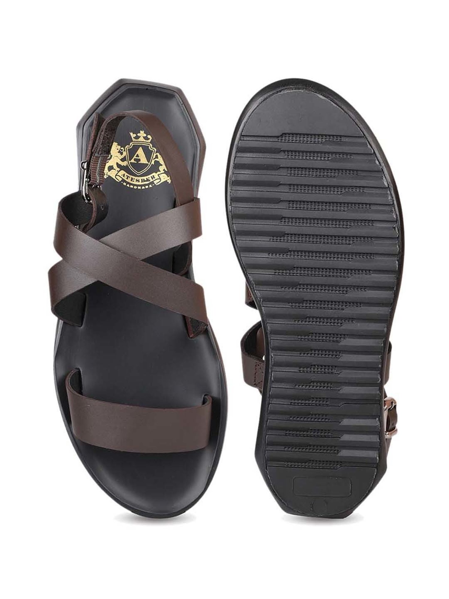 Atesber by Inc.5 Men's Brown Back Strap Sandals