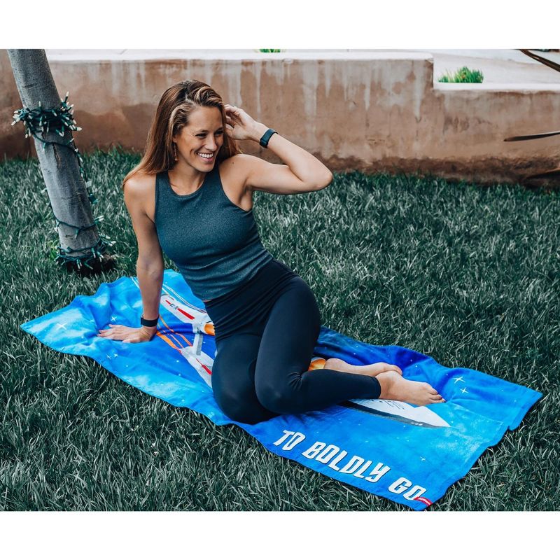 Robe Factory LLC Star Trek: The Original Series "Boldly Go" Beach Towel | 60 x 30 Inches